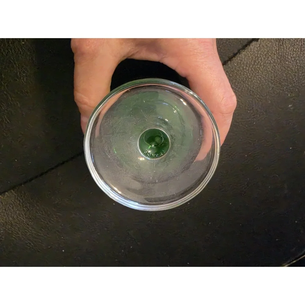 Vintage Green Glass With Gold Accents & Trim Salzburg